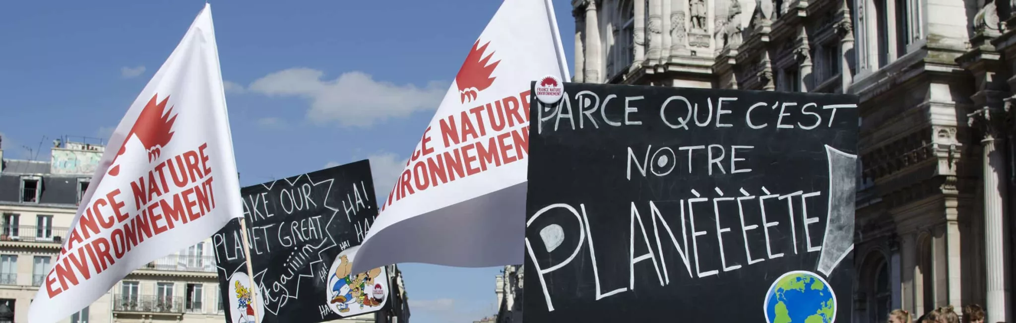 marche climat 2019 drapeaux FNE