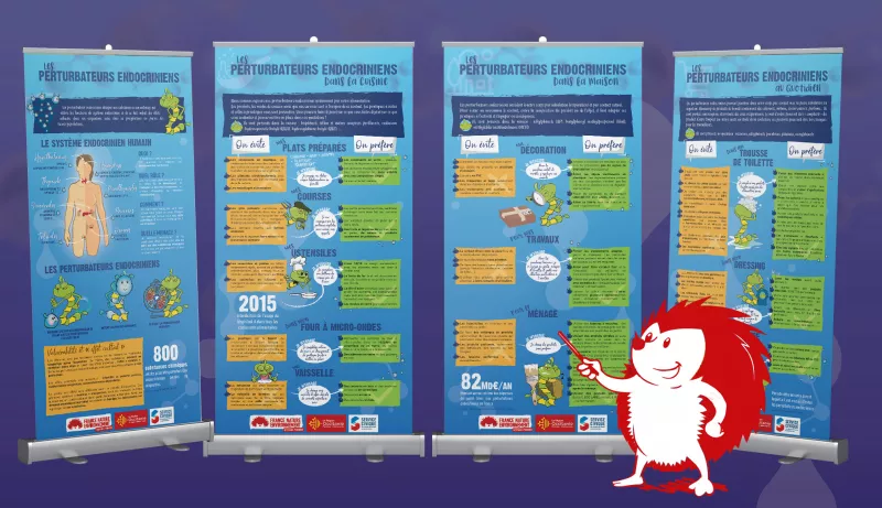 Nouveau - Exposition Perturbateurs endocriniens exposition de 4 panneaux sur les perturbateurs endocriniens