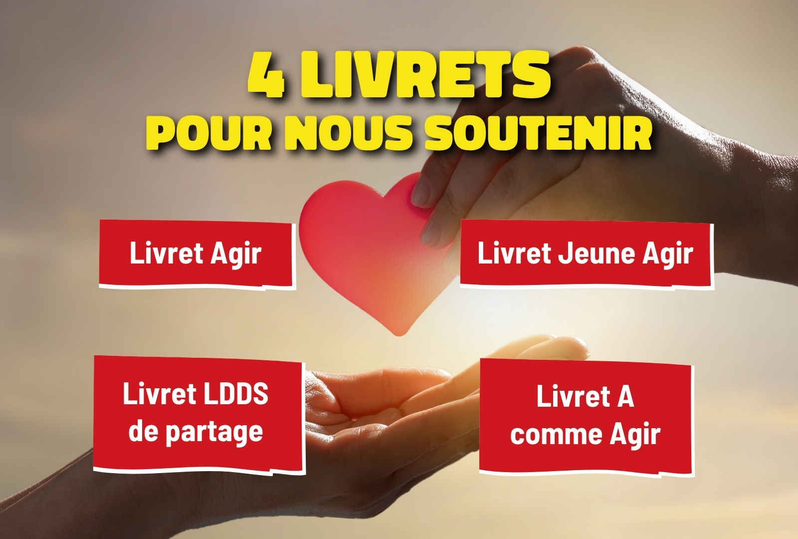 Les 4 livrets pour nous soutenir