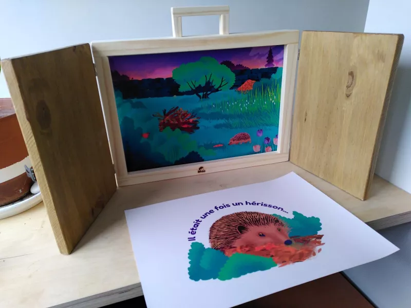 Aperçu du Kamishibaï ouvert Aperçu du Kamishibaï ouvert